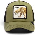 casquette-trucker-verte-et-noire-pour-enfant-dents-sabre-fierce-cat-teefs-extinct-the-farm-goorin-bros