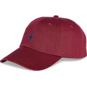 shapka-izvita-chervena-reguliruem-cotton-chino-classic-sport-ot-polo-ralph-lauren