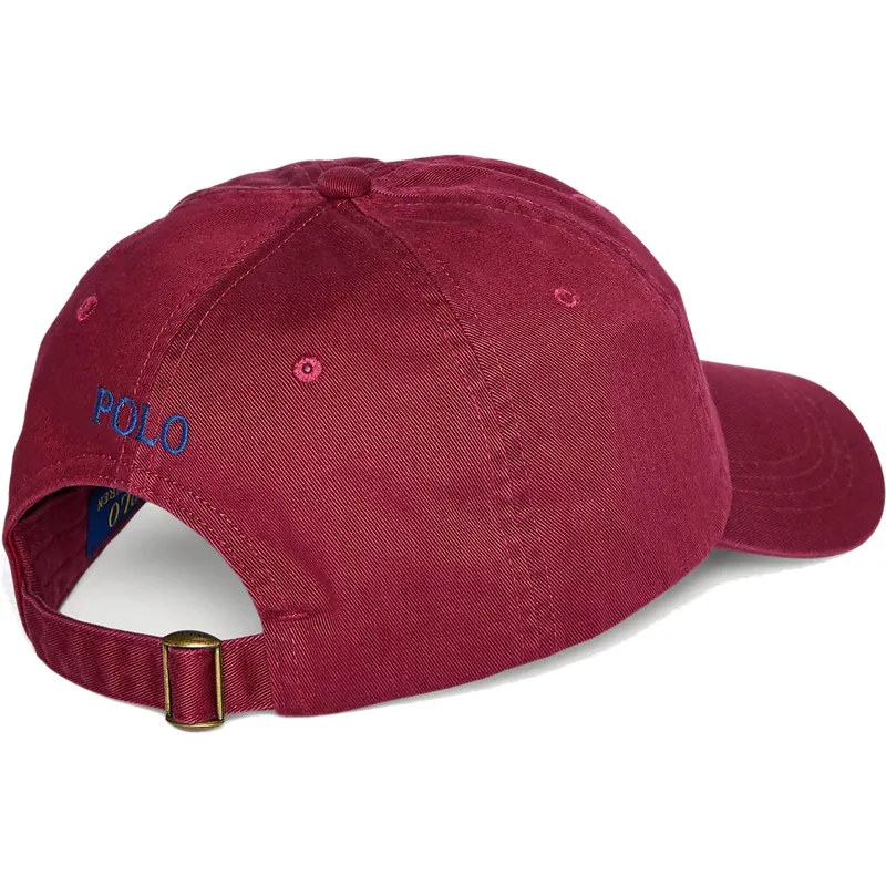shapka-izvita-chervena-reguliruem-cotton-chino-classic-sport-ot-polo-ralph-lauren