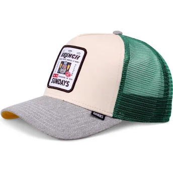 Casquette trucker beige, verte et grise Sunday Brunch HFT DNC Djinns