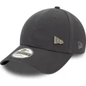 casquette-courbee-grise-ajustable-9forty-pin-new-era