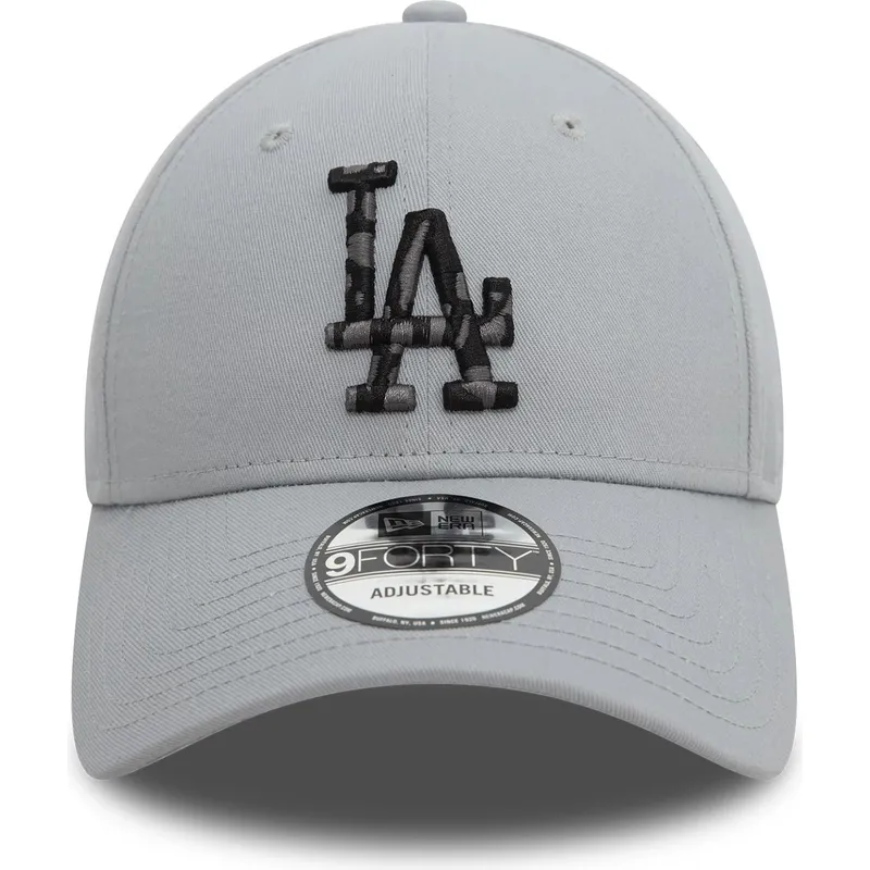 verstellbare-graue-9forty-seasonal-infill-kappe-der-los-angeles-dodgers-mlb-von-new-era