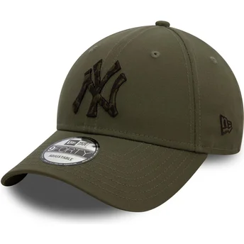 Casquette courbée verte ajustable 9FORTY Seasonal Infill New York Yankees MLB New Era