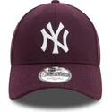 new-era-new-york-yankees-mlb-9forty-melton-wool-violette-snapback-kappe