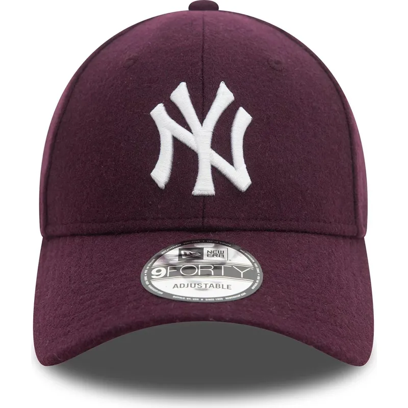 new-era-new-york-yankees-mlb-9forty-melton-wool-violette-snapback-kappe