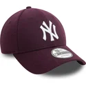 new-era-new-york-yankees-mlb-9forty-melton-wool-violette-snapback-kappe