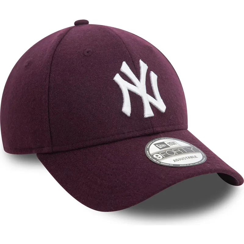 new-era-new-york-yankees-mlb-9forty-melton-wool-violette-snapback-kappe
