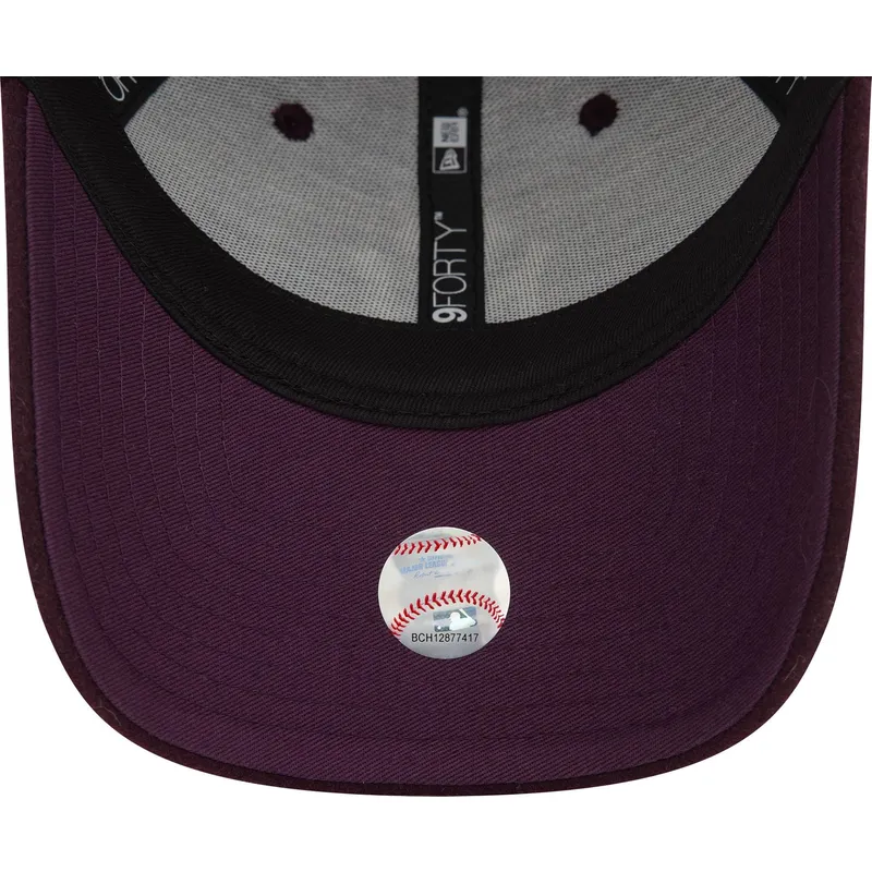 new-era-new-york-yankees-mlb-9forty-melton-wool-violette-snapback-kappe