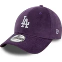 casquette-courbee-violette-ajustable-9forty-cord-los-angeles-dodgers-mlb-new-era