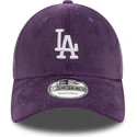 casquette-courbee-violette-ajustable-9forty-cord-los-angeles-dodgers-mlb-new-era