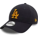 verstellbare-marineblaue-kappe-mit-gebogenem-schirm-und-gelbem-logo-9twenty-league-essential-der-los-angeles-dodgers-mlb-von-new