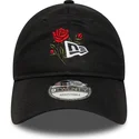 schwarze-verstellbare-curved-cap-9twenty-rose-icon-von-new-era