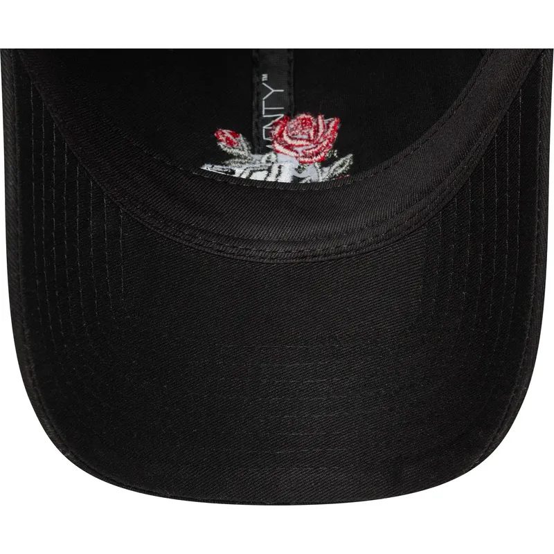 schwarze-verstellbare-curved-cap-9twenty-rose-icon-von-new-era