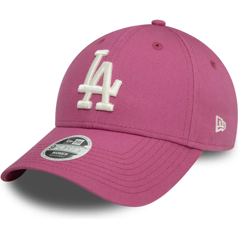 shapka-izvita-roza-reguliruem-9forty-league-essential-na-los-angeles-dodgers-mlb-ot-new-era