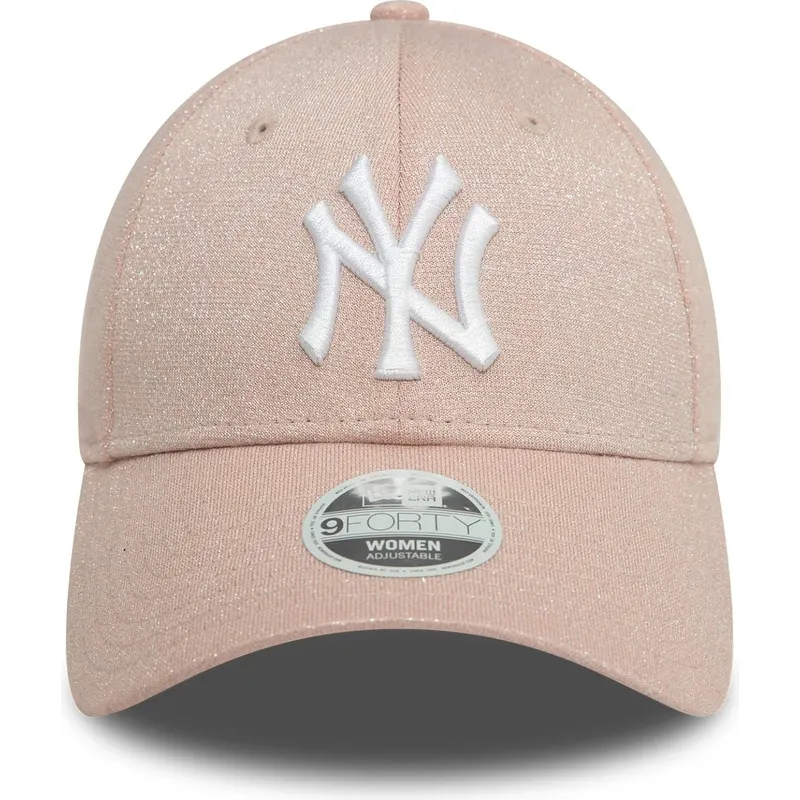 shapka-izvita-roza-reguliruem-9forty-glitter-na-new-york-yankees-mlb-ot-new-era