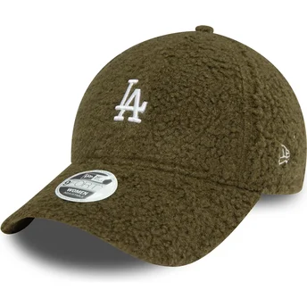 Casquette courbée verte ajustable pour femme 9FORTY Borg Los Angeles Dodgers MLB New Era