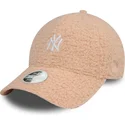 new-era-curved-brim-women-9forty-borg-new-york-yankees-mlb-pink-adjustable-cap