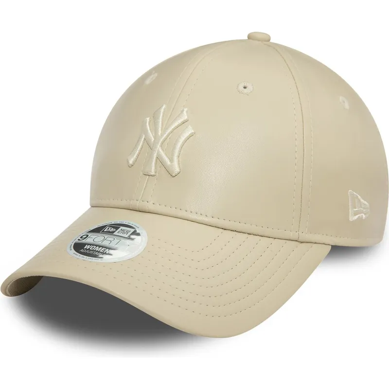 shapka-izvita-bezhov-reguliruem-9forty-midi-pu-na-new-york-yankees-mlb-ot-new-era