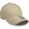 shapka-izvita-bezhov-reguliruem-9forty-midi-pu-na-new-york-yankees-mlb-ot-new-era