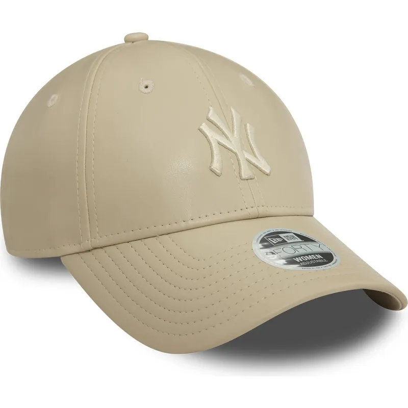 shapka-izvita-bezhov-reguliruem-9forty-midi-pu-na-new-york-yankees-mlb-ot-new-era
