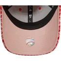 rosa-verstellbare-curved-cap-fur-damen-9forty-houndstooth-der-new-york-yankees-mlb-von-new-era