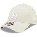 casquette-courbee-beige-ajustable-9forty-league-essential-los-angeles-dodgers-mlb-new-era