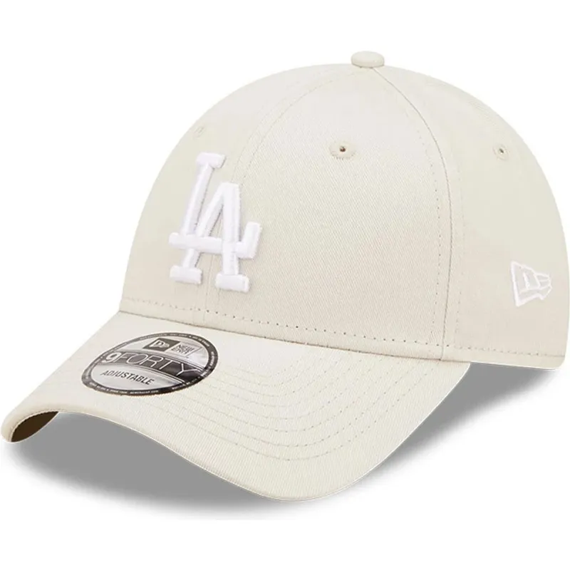 shapka-izvita-bezhov-reguliruema-9forty-league-essential-na-los-angeles-dodgers-mlb-ot-new-era