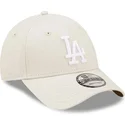 new-era-izvita-kozirka-9forty-league-essential-los-angeles-dodgers-mlb-bezhova-reguliruema-shapka