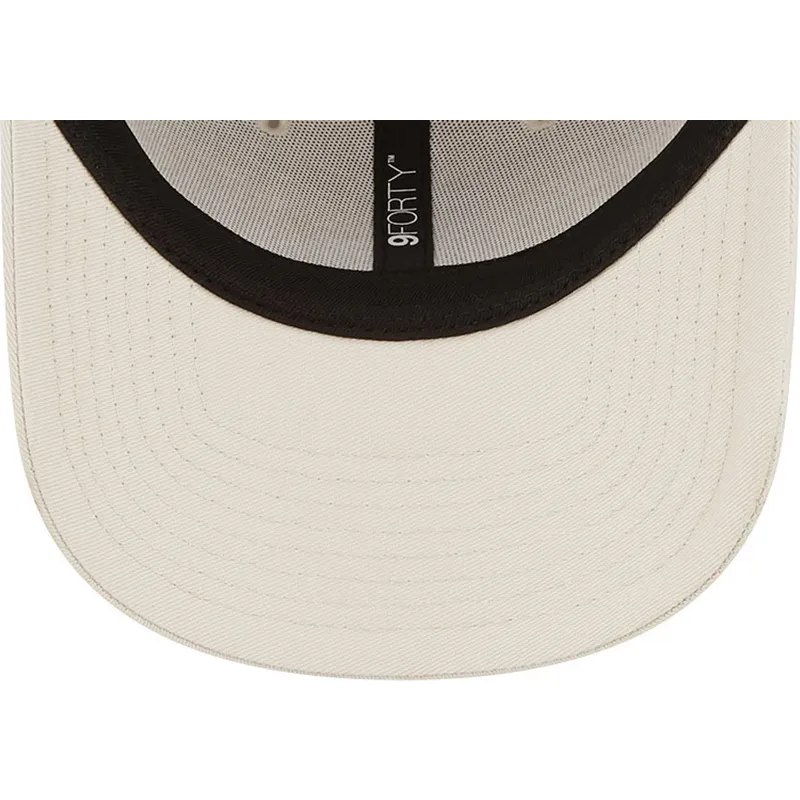 beige-verstellbare-curved-cap-9forty-league-essential-der-los-angeles-dodgers-mlb-von-new-era