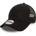 casquette-trucker-noire-ajustable-avec-logo-noir-9forty-home-field-new-york-yankees-mlb-new-era