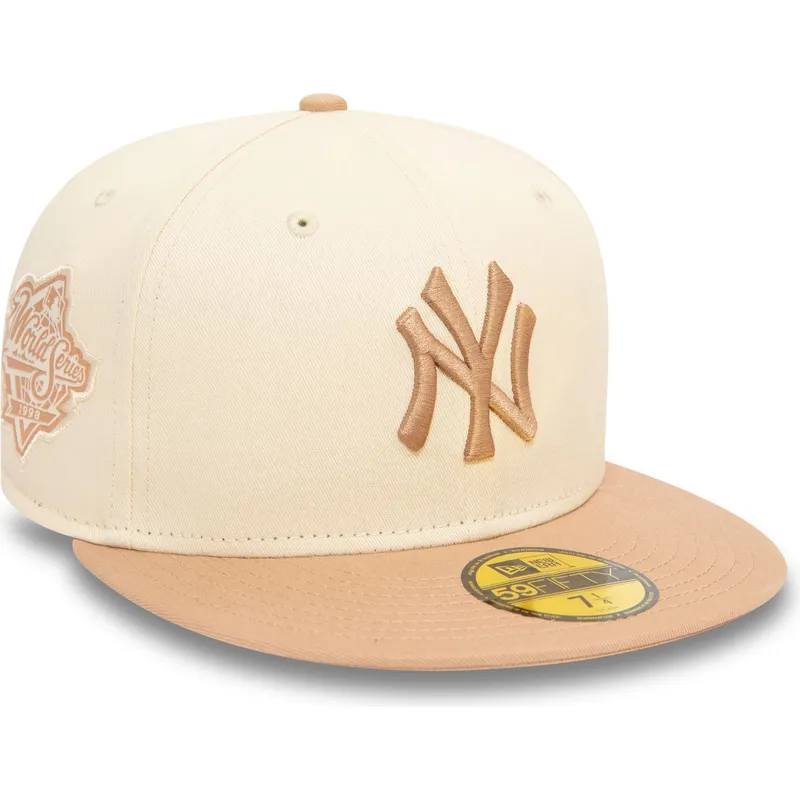 59fifty-new-york-yankees-mlb-side-patch-kappe-in-beige-und-braun-von-new-era