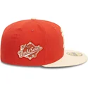 gorra-plana-naranja-y-beige-ajustada-59fifty-side-patch-de-oakland-athletics-mlb-de-new-era