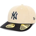 casquette-courbee-beige-et-bleue-marine-ajustee-59fifty-low-profile-cord-new-york-yankees-mlb-new-era