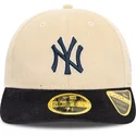 beigefarbene-und-marineblaue-59fifty-low-profile-cord-fitted-cap-der-new-york-yankees-mlb-von-new-era