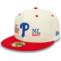 beige-rote-flache-angepasste-59fifty-93-division-philadelphia-phillies-mlb-kappe-von-new-era