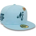 hellblaue-angepasste-59fifty-anniversary-script-cap-von-new-era