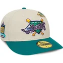 casquette-courbee-beige-et-verte-ajustee-59fifty-pin-anaheim-angels-mlb-new-era