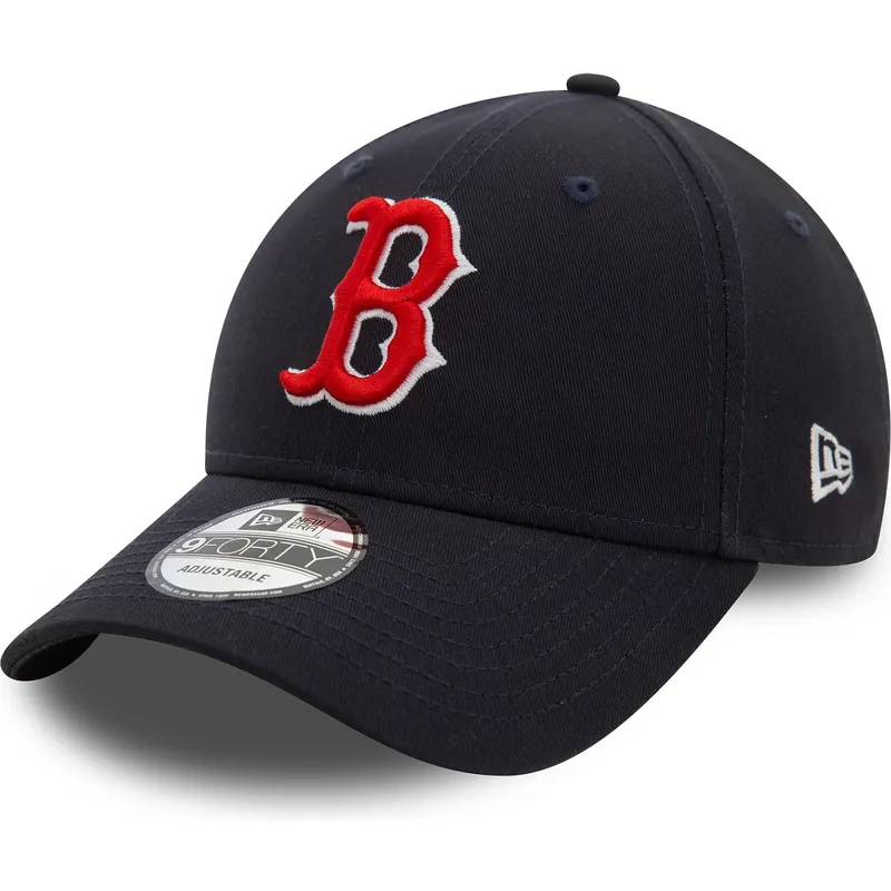 marineblaue-verstellbare-curved-cap-9forty-side-patch-der-boston-red-sox-mlb-von-new-era