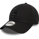 new-era-curved-brim-black-logo-39thirty-monochrome-los-angeles-dodgers-mlb-black-fitted-cap