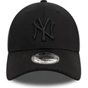 new-era-new-york-yankees-mlb-39thirty-monochrome-schwarze-gebogene-kappe-mit-schwarzem-logo