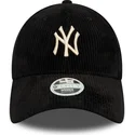 shapka-izvita-cherna-reguliruem-9forty-cord-na-new-york-yankees-mlb-ot-new-era