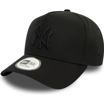 Gorra curva negra snapback con logo negro 9FORTY E Frame Monochrome de New York Yankees MLB de New Era