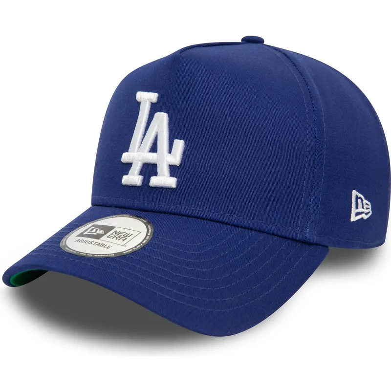 los-angeles-dodgers-mlb-9forty-e-frame-patch-blaue-snapback-kappe-mit-gebogenem-schirm-von-new-era