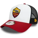 weiss-schwarz-rote-9forty-e-frame-core-trucker-cap-der-associazione-sportiva-roma-serie-a-von-new-era