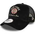 casquette-trucker-noire-9forty-a-frame-cord-graphic-new-york-etats-et-pays-new-era