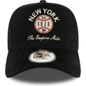 casquette-trucker-noire-9forty-a-frame-cord-graphic-new-york-etats-et-pays-new-era