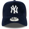 marineblaue-9forty-a-frame-cord-trucker-cap-der-new-york-yankees-mlb-von-new-era
