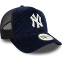 marineblaue-9forty-a-frame-cord-trucker-cap-der-new-york-yankees-mlb-von-new-era