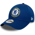 9forty-core-chelsea-football-club-premier-league-blaue-snapback-kappe-mit-gebogenem-schirm-fur-jungen-von-new-era