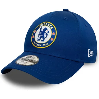 Casquette courbée bleue snapback pour enfant 9FORTY Core Chelsea Football Club Premier League New Era